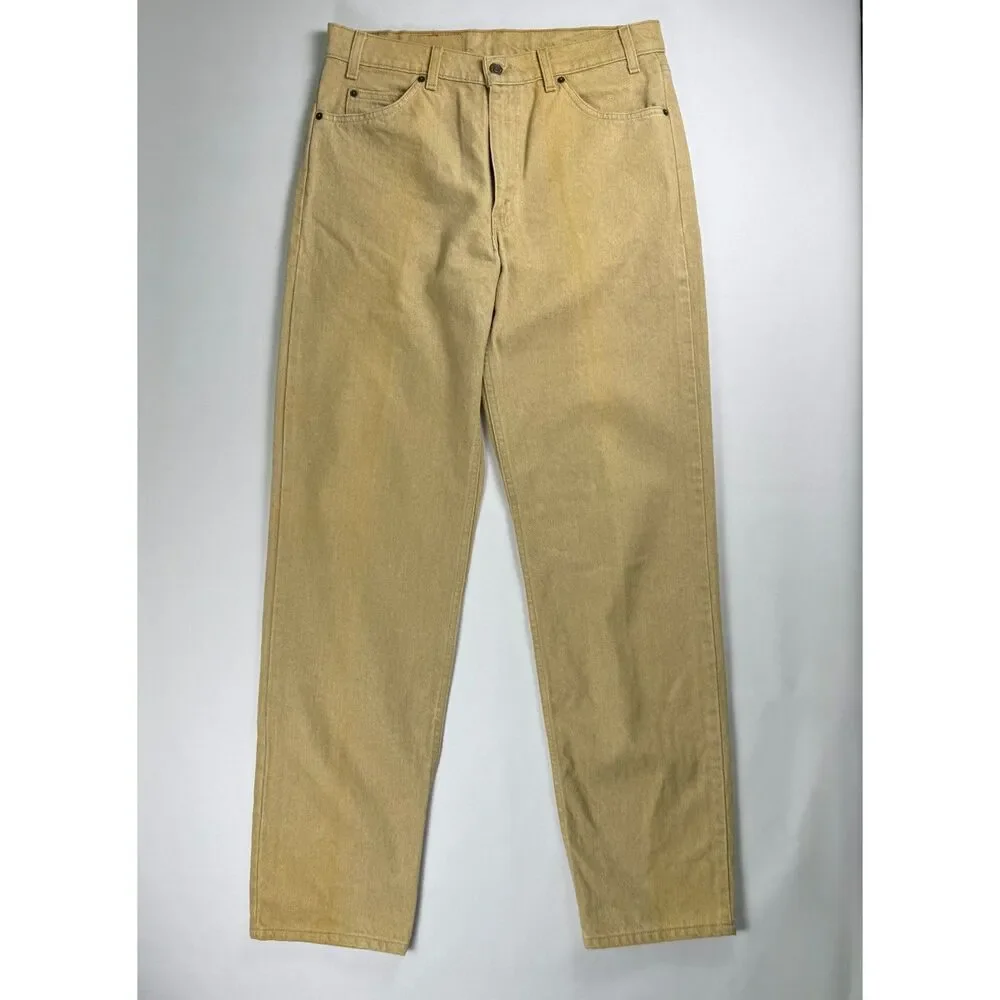 Levi’s Orange Tab 550 Vintage Tan Jeans 1990s Relaxed Fit Size 34x34 NWOT